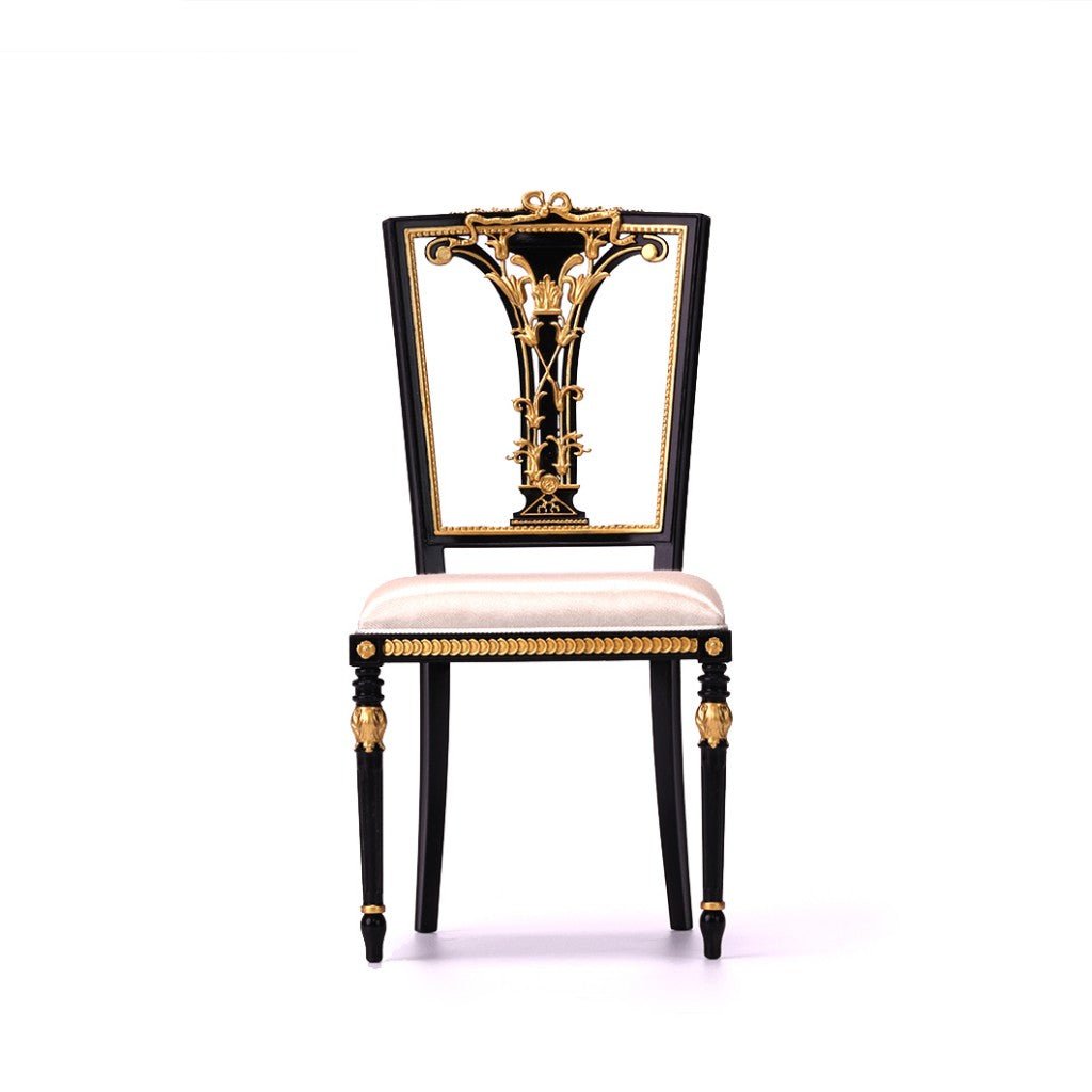 Fleur Garden Collection 1:6 scale miniature armchair DIY kit in black, single chair for dollhouse living room decor