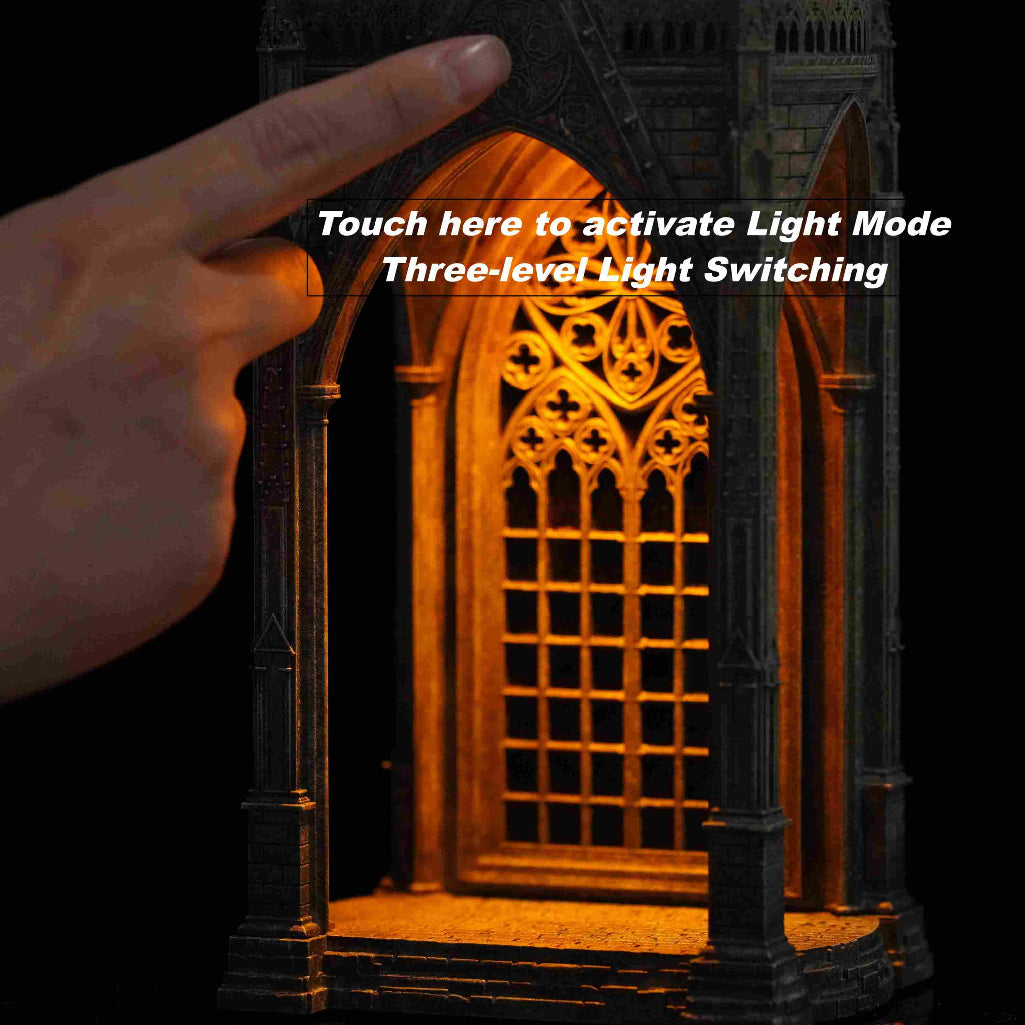 Gothic Cathedral Miniature Night Light | The Garden of Dark Night 3 - Level Dimmable Architectural Ornament - Miniento