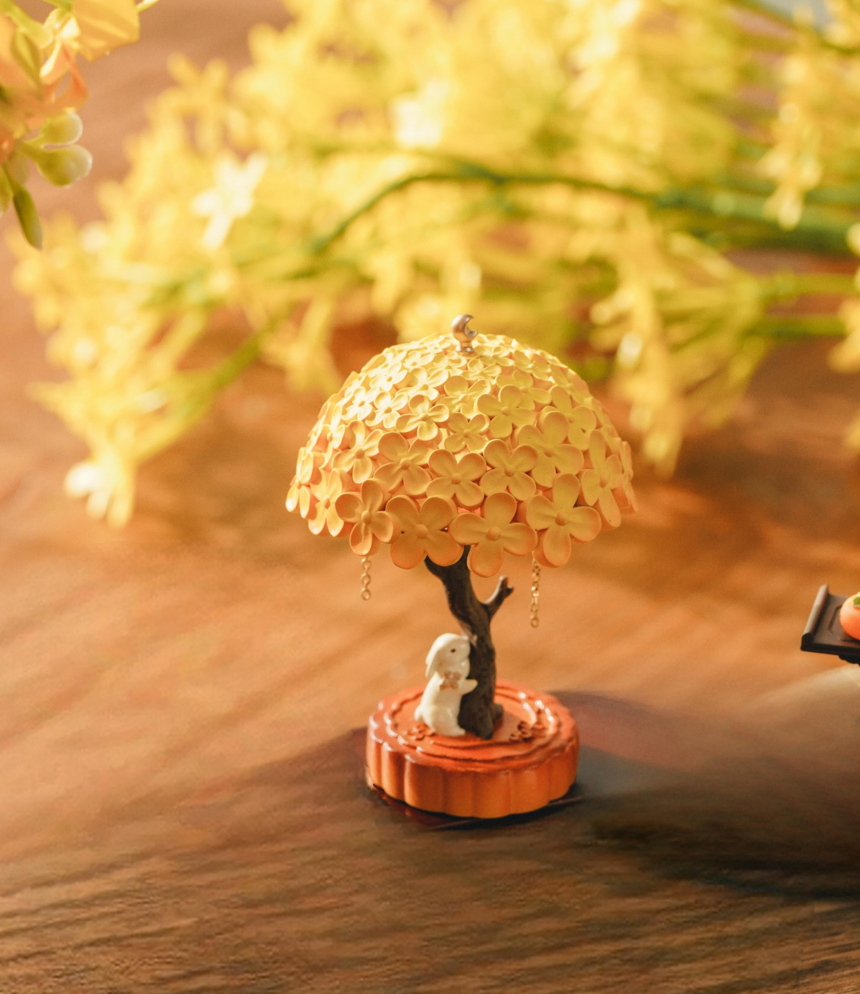 Laurel Rabbit LED Lamp | Aesthetic 1:12 Miniature & Enchanting Desktop Night Light