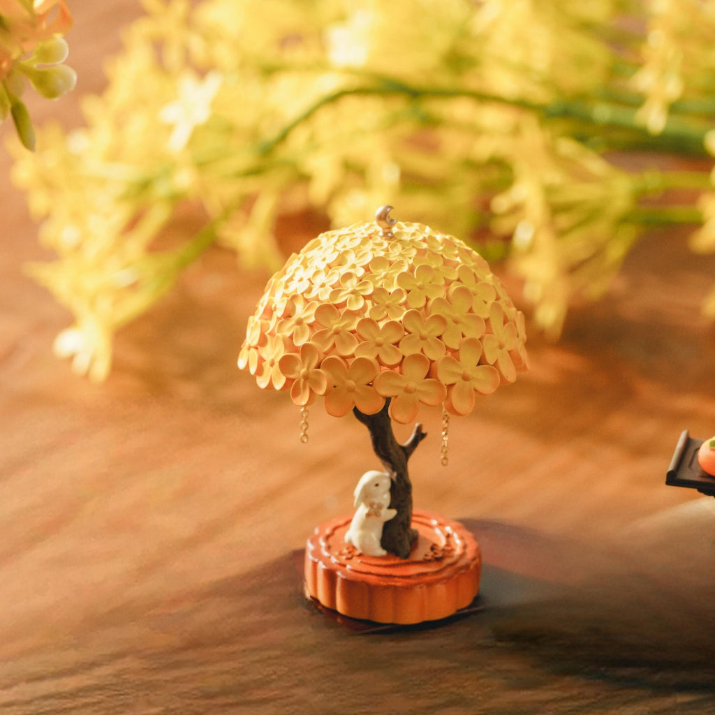 Laurel Rabbit LED Lamp | Aesthetic 1:12 Miniature & Enchanting Desktop Night Light