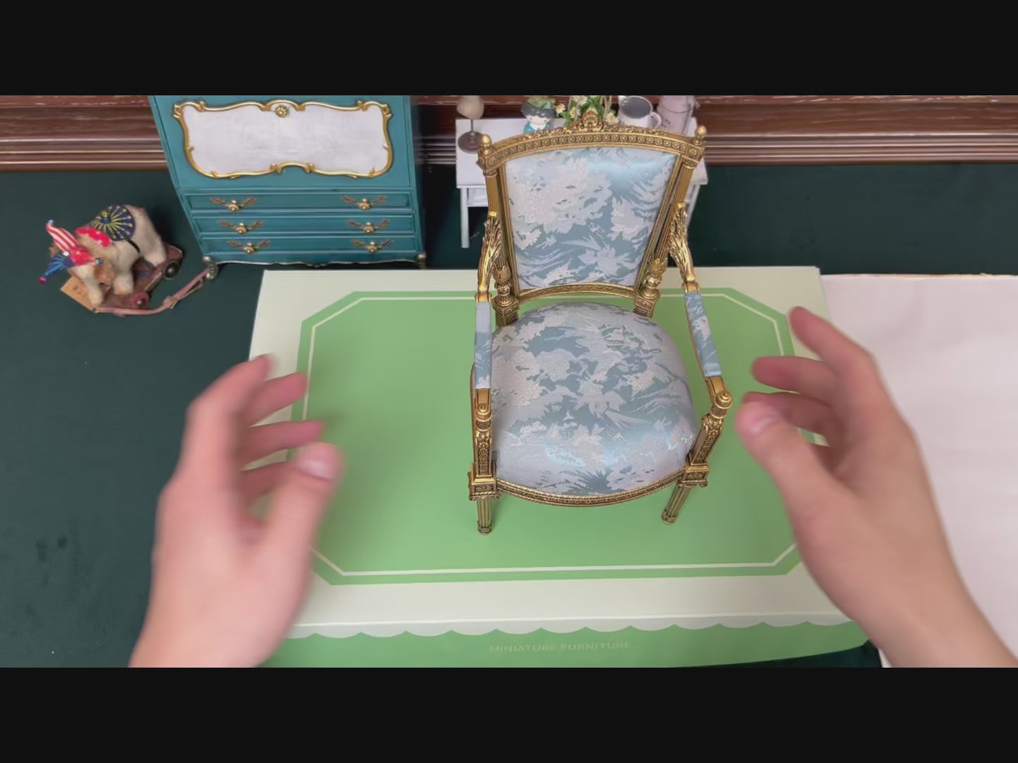DIY 1/6 Scale European-Style Armchair Miniature Furniture Dollhouse