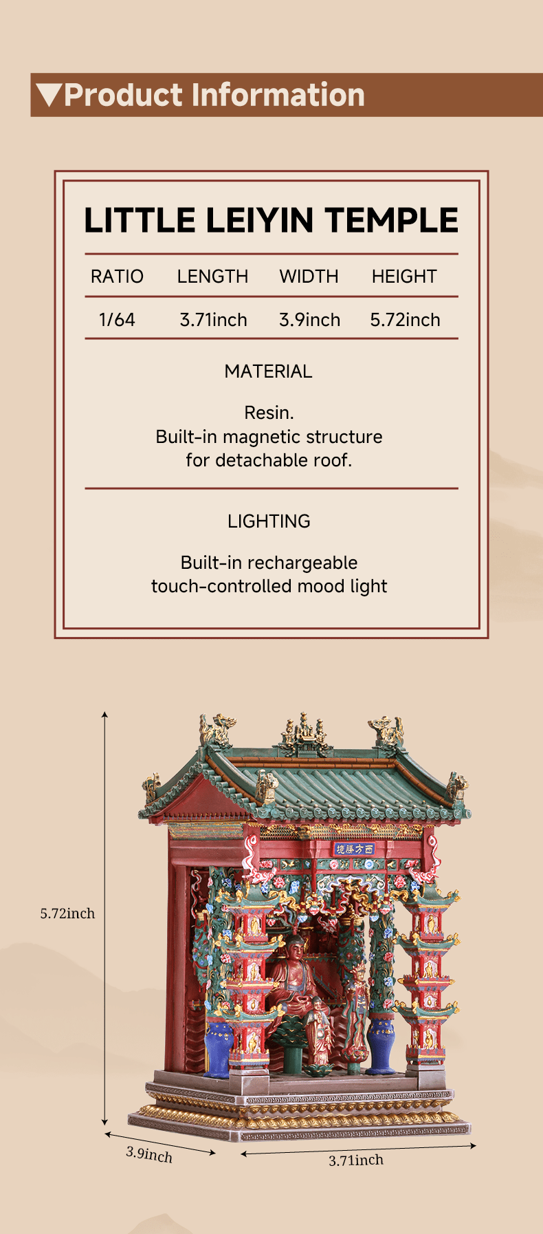 Stay tuned for launch - Little Leiyin Temple - Black Myth: Wukong Merchandise - miniento
