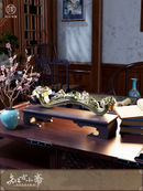 Miniature diorama of a Chinese ancient study, featuring ornate ornaments and detailed furnishings by Miniento.