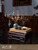 Miniature diorama of a Chinese ancient style study, featuring intricate details and decorative ornaments by Miniento.