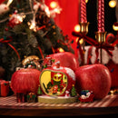 Apple cottage miniature as a festive holiday desktop ornament - Miniento