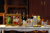 1/6 Scale Medieval Palace Style Metal Wine Display Case With Open/Close Doors