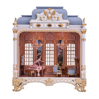 1/64 scale Rococo Hall miniature room box with ornate French decor - miniento