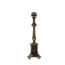 2.2 inch vintage style solid brass miniature candle holder single piece on white background, elegant 1:12 scale ornament for dollhouse and desk decor