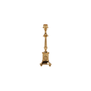 2.2 inch vintage style solid brass miniature candle holder single piece on white background, elegant 1:12 scale ornament for dollhouse and desk decor