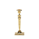 2.2 inch vintage style solid brass miniature candle holder single piece on white background, elegant 1:12 scale ornament for dollhouse and desk decor