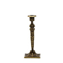 2.2 inch vintage style solid brass miniature candle holder single piece on white background, elegant 1:12 scale ornament for dollhouse and desk decor