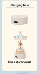 1/6 scale Fairy Tale Town Lighting Series ornaments, displaying exquisite fairy tale themed handicrafts.Type-C charging port.