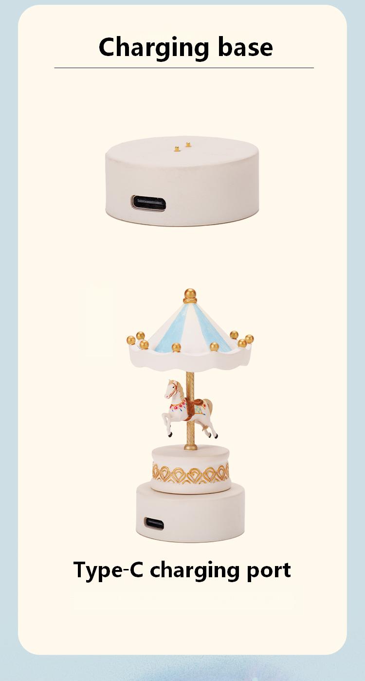 1/6 scale Fairy Tale Town Lighting Series ornaments, displaying exquisite fairy tale themed handicrafts.Type-C charging port.