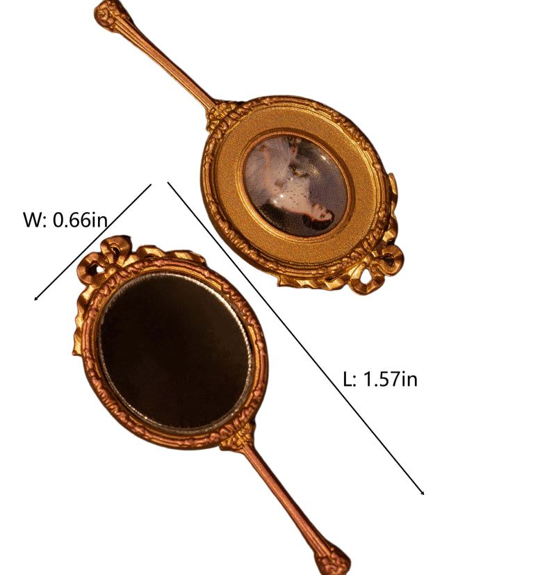 1/6 Scale Vintage Handheld Mirror (with hand-painted back)