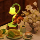 Fairy Tale Town LED night light Mr. Squirrel design, retro desktop ornament and miniature collectible with squirrel character