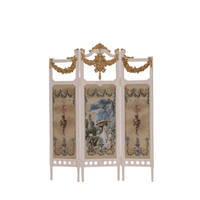 Fleur Garden Collection 1:6 scale miniature white folding screen DIY kit, white background product view