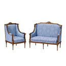 Fleur Garden 1:6 scale two-piece sofa set DIY kit, matching loveseat and single sofa for dollhouse room decor