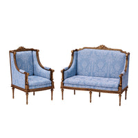 Fleur Garden 1:6 scale two-piece sofa set DIY kit, matching loveseat and single sofa for dollhouse room decor