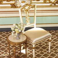 Fleur Garden Collection 1:6 scale miniature armchair DIY kit in a cozy room setting, vintage dollhouse chair with detailed craftsmanship
