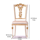 Fleur Garden Collection 1:6 scale miniature armchair DIY kit in white with size measurements, 18.8cm height dollhouse furniture dimensions