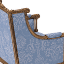 Fleur Garden Collection 1:6 scale miniature single sofa DIY kit armrest detail close-up, ornate carved craftsmanship
