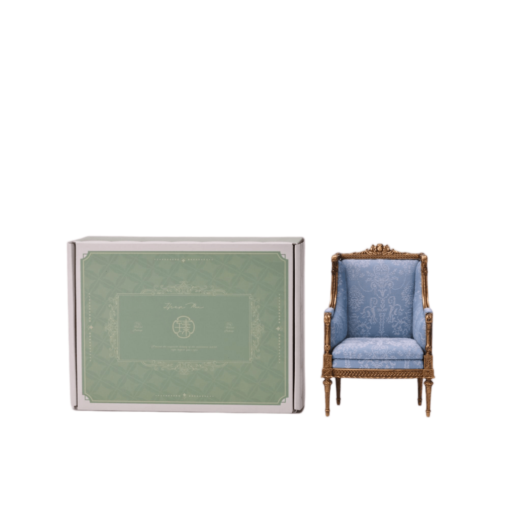 Fleur Garden Collection 1:6 scale miniature single sofa DIY kit packaging box, complete craft set for dollhouse furniture making