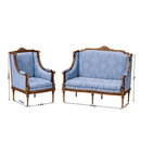 Finished Fleur Garden Collection 1:6 miniature sofa DIY kit, painted dollhouse furniture for 1:6 scale dollhouse