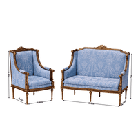 Finished Fleur Garden Collection 1:6 miniature sofa DIY kit, painted dollhouse furniture for 1:6 scale dollhouse
