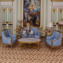 Fleur Garden Collection 1:6 scale miniature sofa DIY kit displayed in a dollhouse living room setting