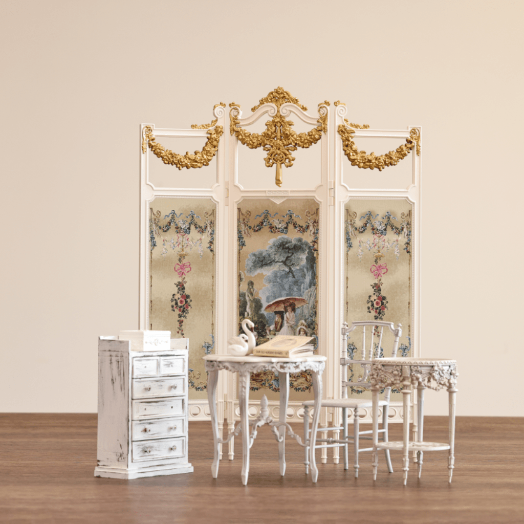 Fleur Garden Collection – 1:6 Scale Miniature DIY Kit for Folding Screen - miniento