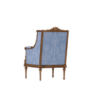 Fleur Garden Collection 1:6 scale miniature single sofa DIY kit backrest detail view, showing back panel design and upholstery texture