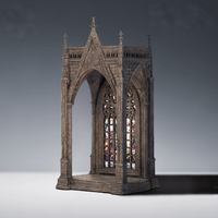 Gothic Cathedral miniature night light with detailed stone texture and spires - Miniento