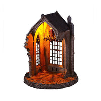 Intricate Gothic window detail on a fantasy miniature diorama - miniento