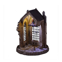 Intricate Gothic window detail on a fantasy miniature diorama - miniento