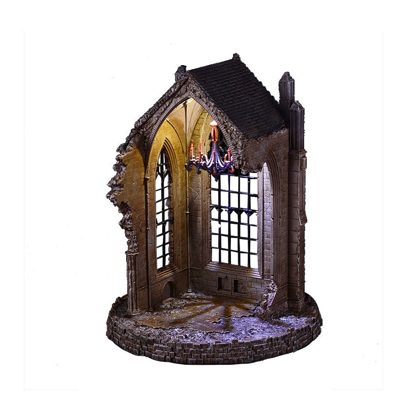 Intricate Gothic window detail on a fantasy miniature diorama - miniento