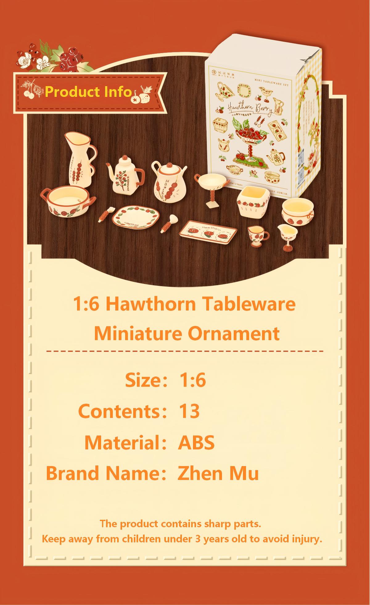 Hawthorn Tableware Miniature Ornament - #miniento#