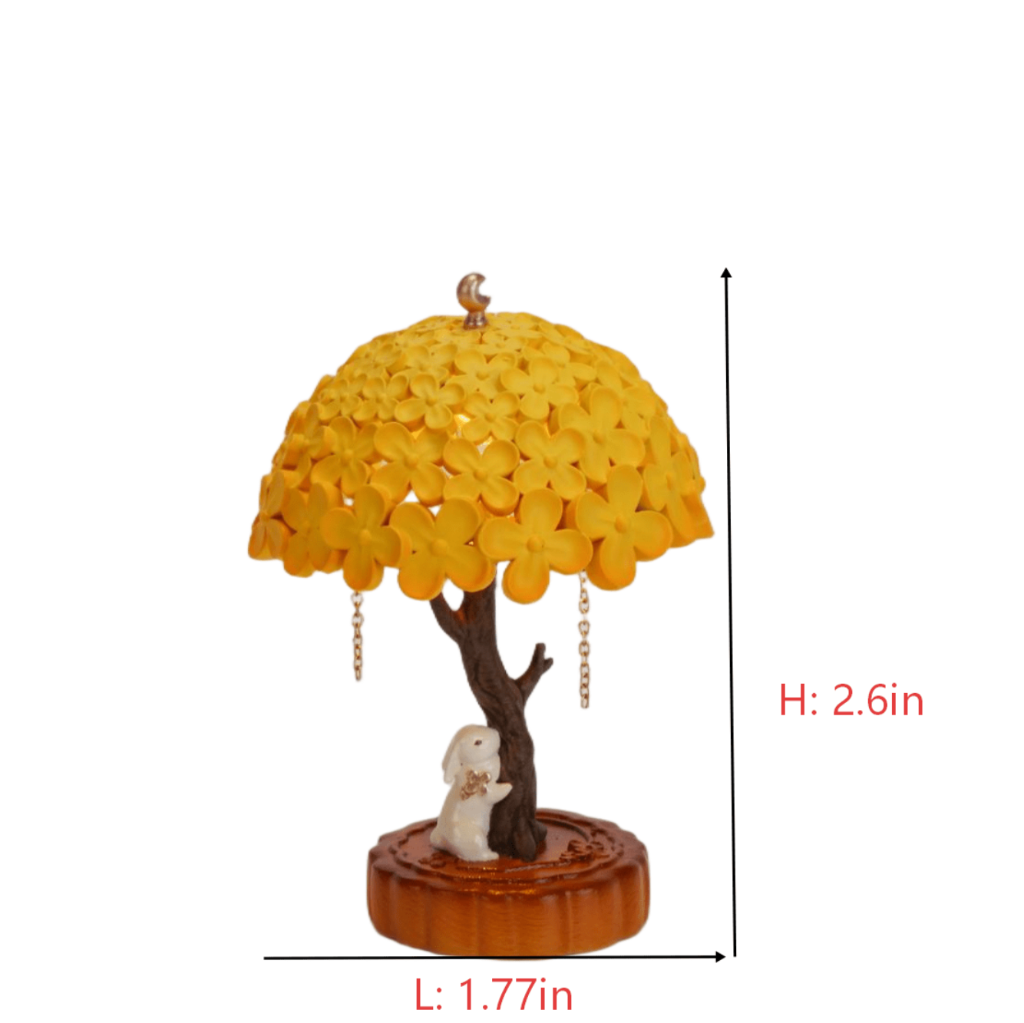 Laurel Rabbit LED Lamp | Aesthetic 1:12 Miniature & Enchanting Desktop Night Light