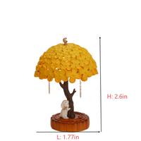 Laurel Rabbit LED lamp 1:12 scale miniature size comparison with measurements, white background product view showing dimensions