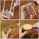 Louis XVI Collection 1:12 scale miniature round side table DIY kit assembly guide, step by step instructions for building dollhouse furniture