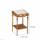 Louis XVI Collection 1:12 scale miniature square side table DIY kit with size measurements and dimensions on white background
