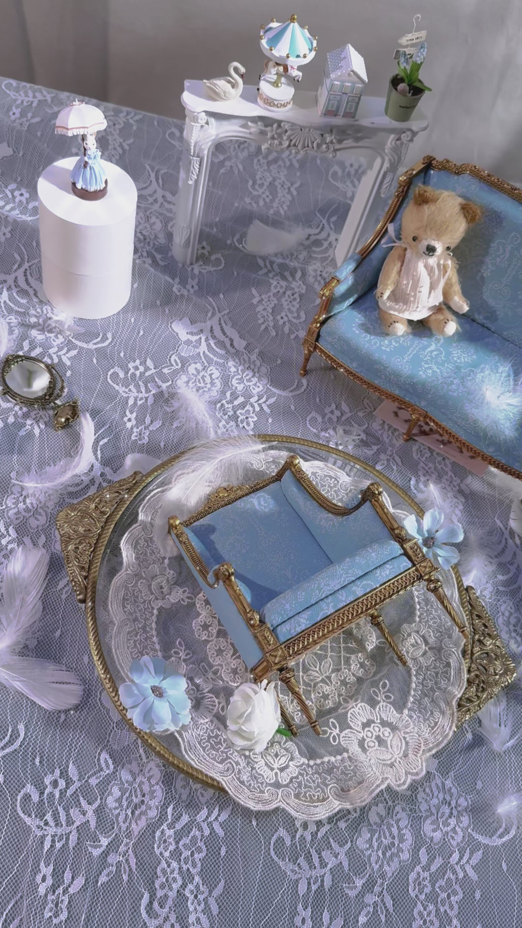 Fleur Garden Collection – 1:6 Scale Miniature DIY Kit for Single Sofa