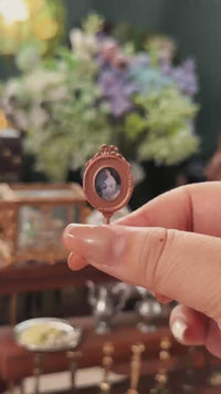 Vintage Handheld Mirror (with hand-painted back)