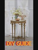 12-scale Floral Round Side Table Display Video