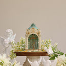 Starry Sky Melody European classical resin table lamp front view, detailed ornament design on the lampshade and base