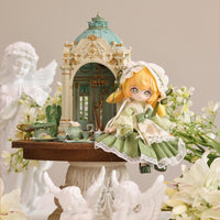 Starry Sky Melody European classical resin table lamp front view, detailed ornament design on the lampshade and base