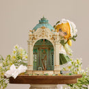 Starry Sky Melody European classical resin table lamp front view, detailed ornament design on the lampshade and base