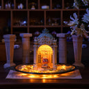 Starry Sky Melody European classical resin table lamp night light, close-up warm illumination for bedroom decor